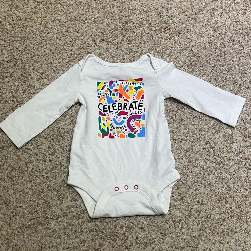 4 / $20 Cat & Jack celebrate diversity onesie 3-6 MO